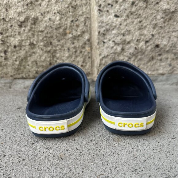 CROCS Crocband Clogs C12 12 Classic Yellow/Blue Slip On Shoes Unisex Toddler Boy - Picture 10 of 10